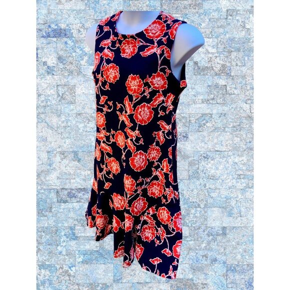 SHELBY & PALMER LADIES EXCELLENT/PRISTINE PREOWNED NAVY FLORAL FIT AND FLARE SLE - Picture 8 of 11